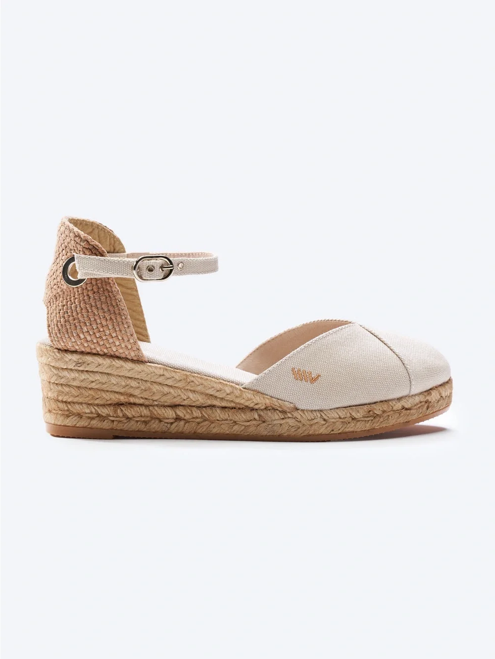 VISCATA BARCELONA Pubol Canvas Espadrille Wedge Heels Closed Toe Quiet Luxury 39